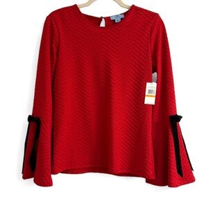 Nordstrom Cece Red Bell Sleeve Top Size Small